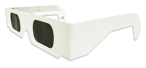 Plain White Eclipse Glasses (English)